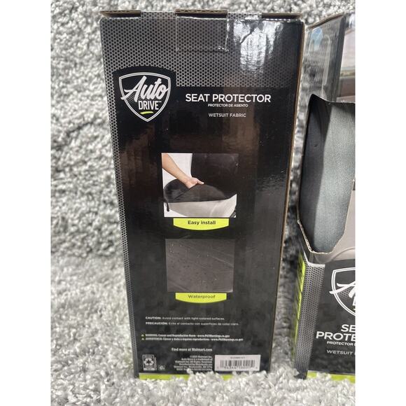 Auto Drive Seat Protector Wetsuit Fabric Fits Most Vehicles Gray Bundle New - Picture 7 of 8